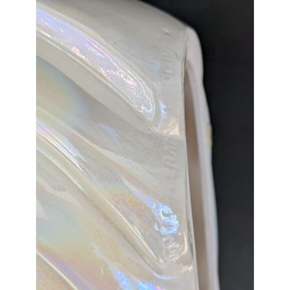 VTG Art Deco 14” Iconic Woman Of The Wind Ceramic Statue Opalescent White - Picture 5 of 7